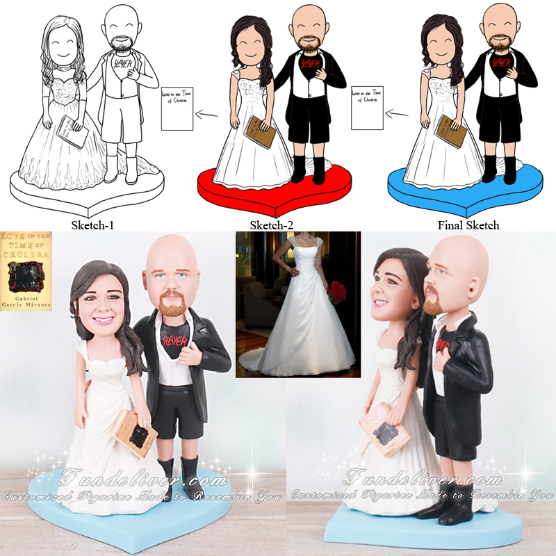 book wedding cake topper